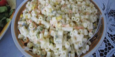 Garnitürlü Makarna Salatası Tarifi ve Malzemeleri Garnitürlü Makarna Salatası